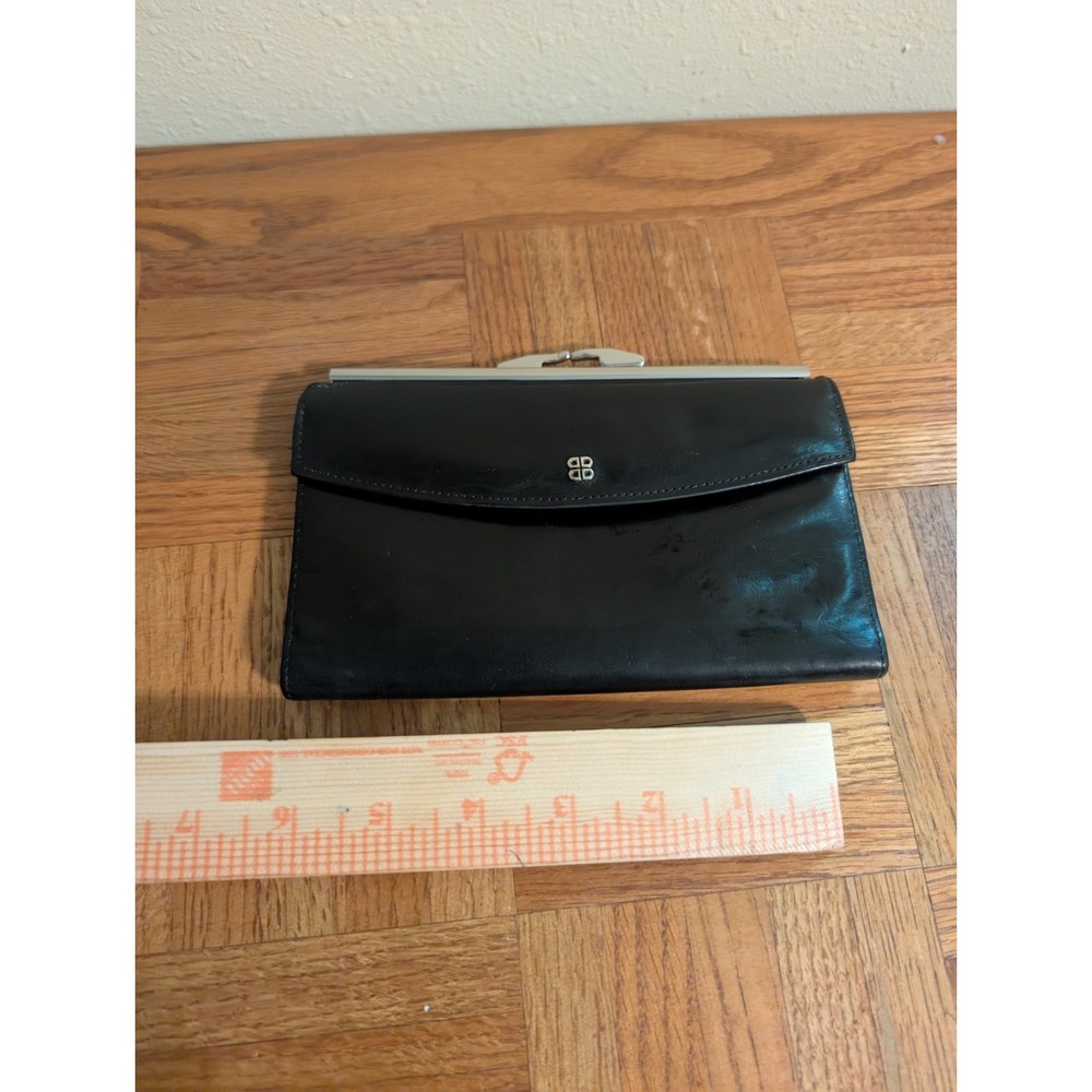 Vintage Old Leather by‎ BOSCA Wallet Clutch Hand Stained Hide Limited Edition